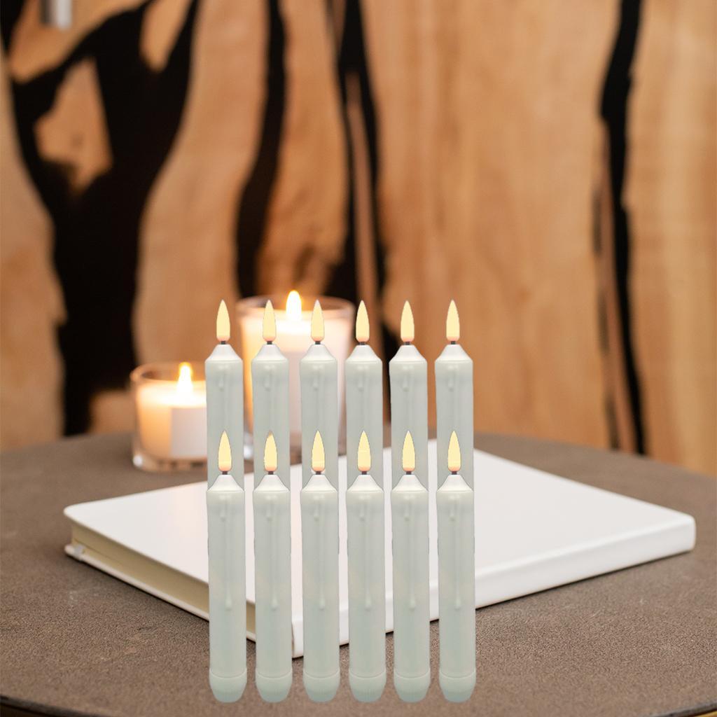 12Pcs Flameless Candles Candle Taper Candles Decorations