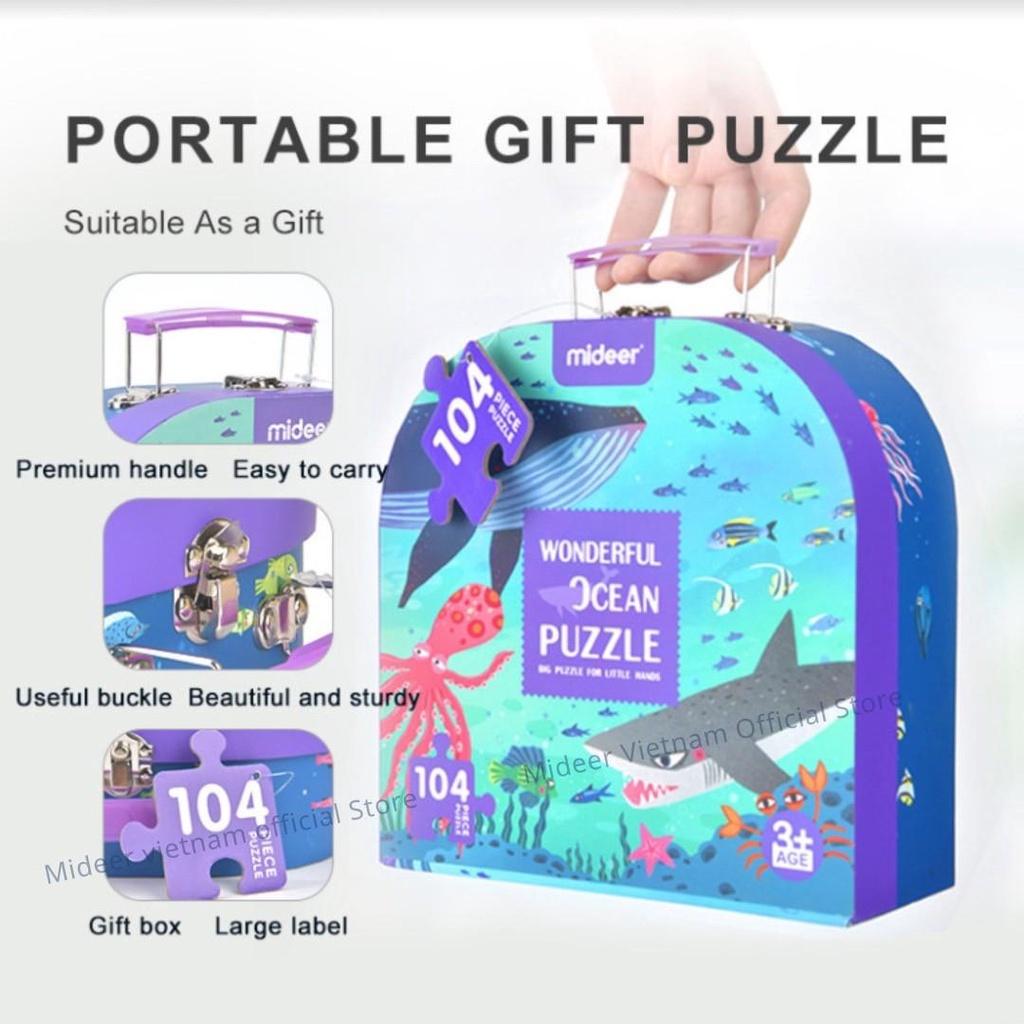 Đồ Chơi Xếp Hình Đại Dương 104 Mảnh Wonderful Ocean Mideer Vali Gift Box Puzzle