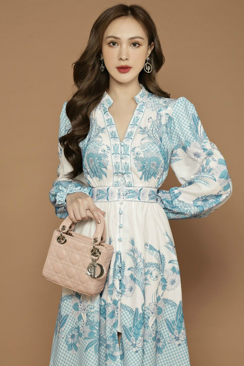 ĐẦM XÒE LỤA HỌA TIẾT SIÊU ĐẸP
