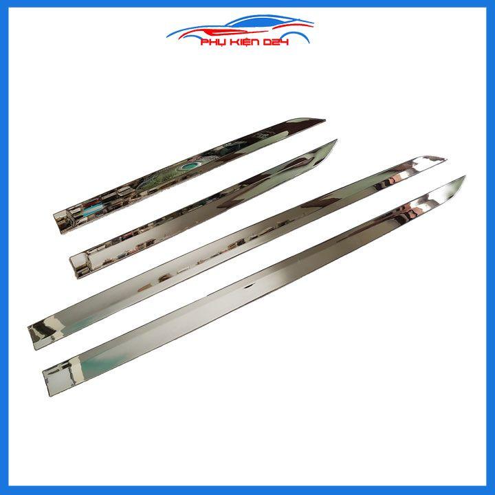 Bộ ốp nẹp sườn, nẹp hông xe ô tô Avanza 2022-2023 mẫu Inox trang trí bảo vệ cửa xe hơi