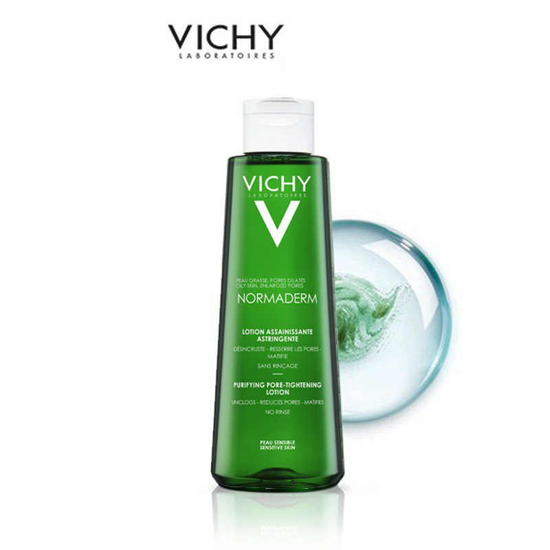 Nước Cân Bằng Vichy Se Khít Lỗ Chân Lông Dành Cho Da Dầu Mụn Normaderm Purifying Pore-Tightening Lotion 200ml