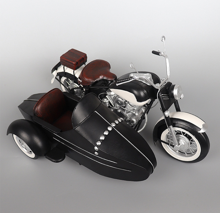 Mô Hình Xe Sidecar Retro - Trang Trí Vintage