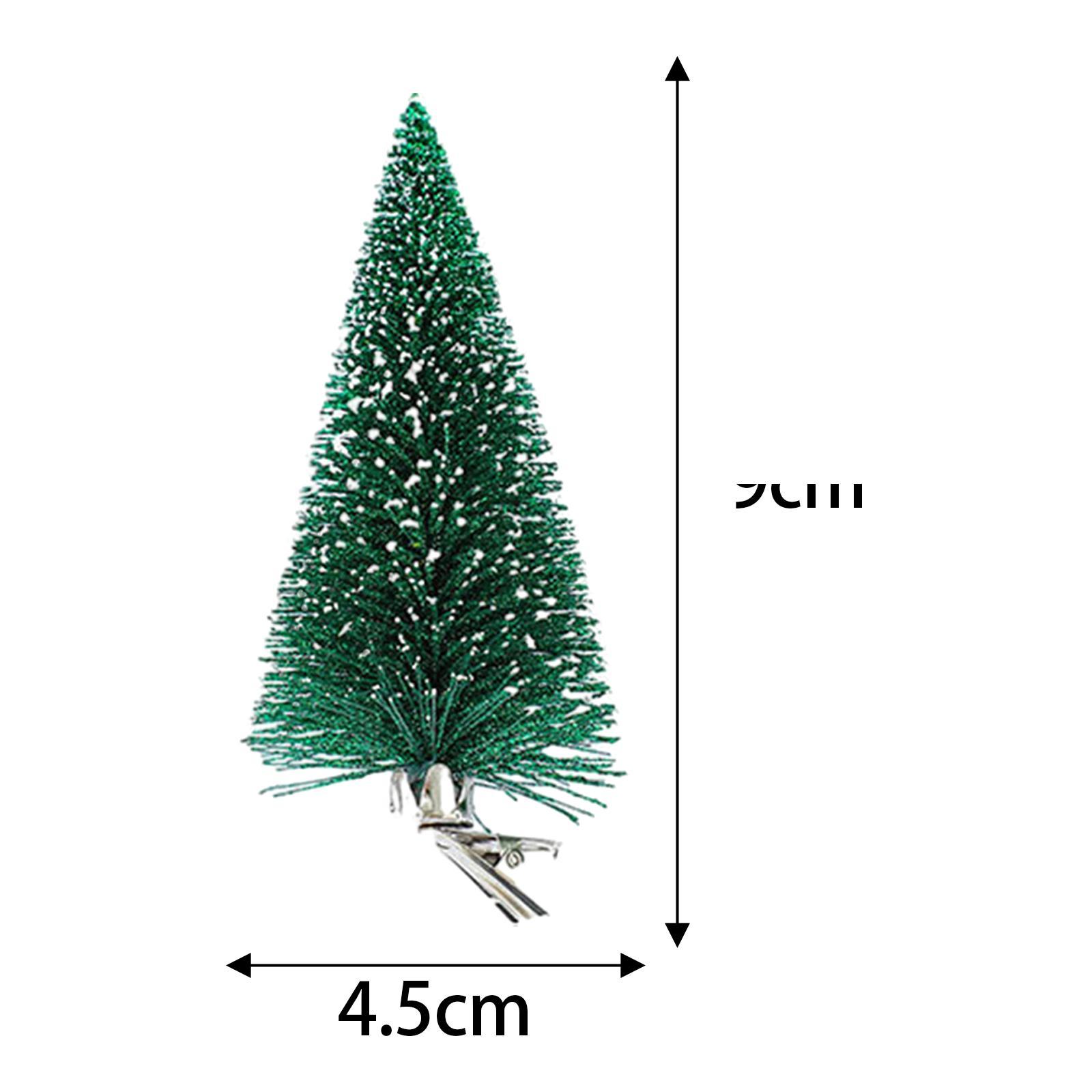 3x Artificial Christmas Tree with Clip Tabletop for Desk Shop Showcase Party