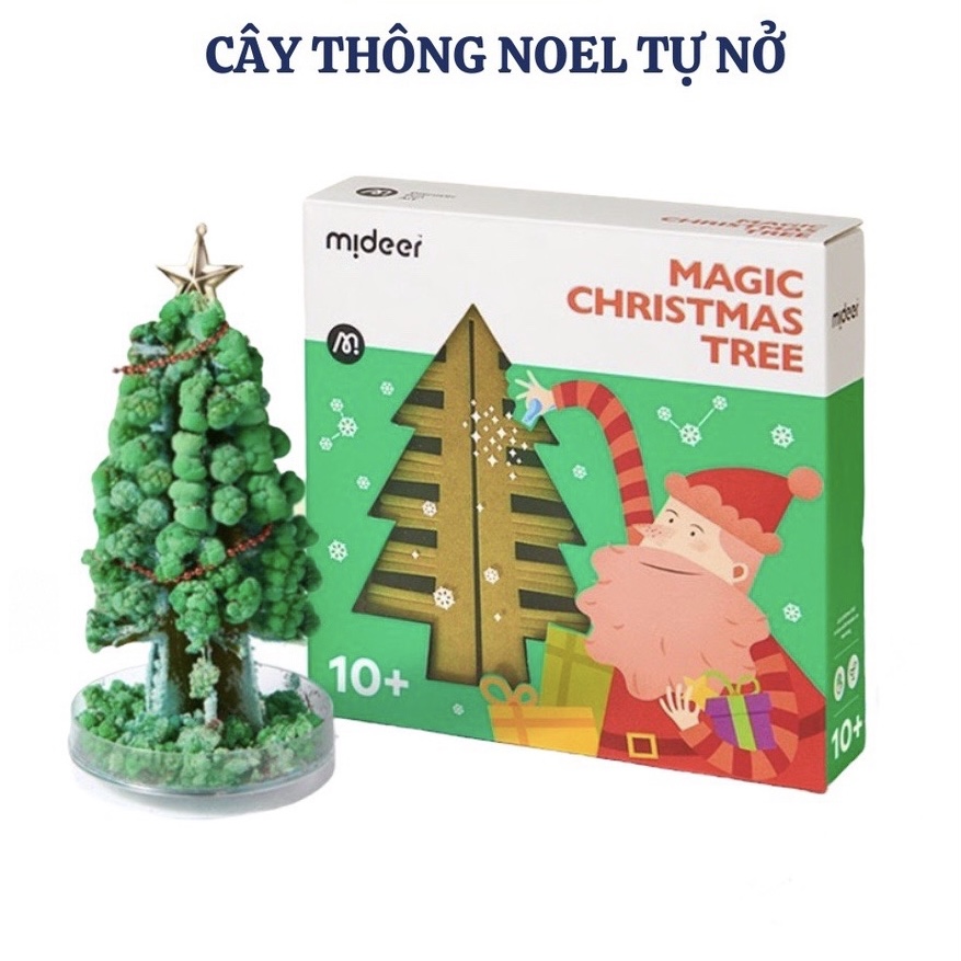 Cây thông Noel Mini để bàn phủ tuyết tự nở thần kỳ - Mideer Magic Christmas Tree - Quà Giáng sinh 2022 cho bé