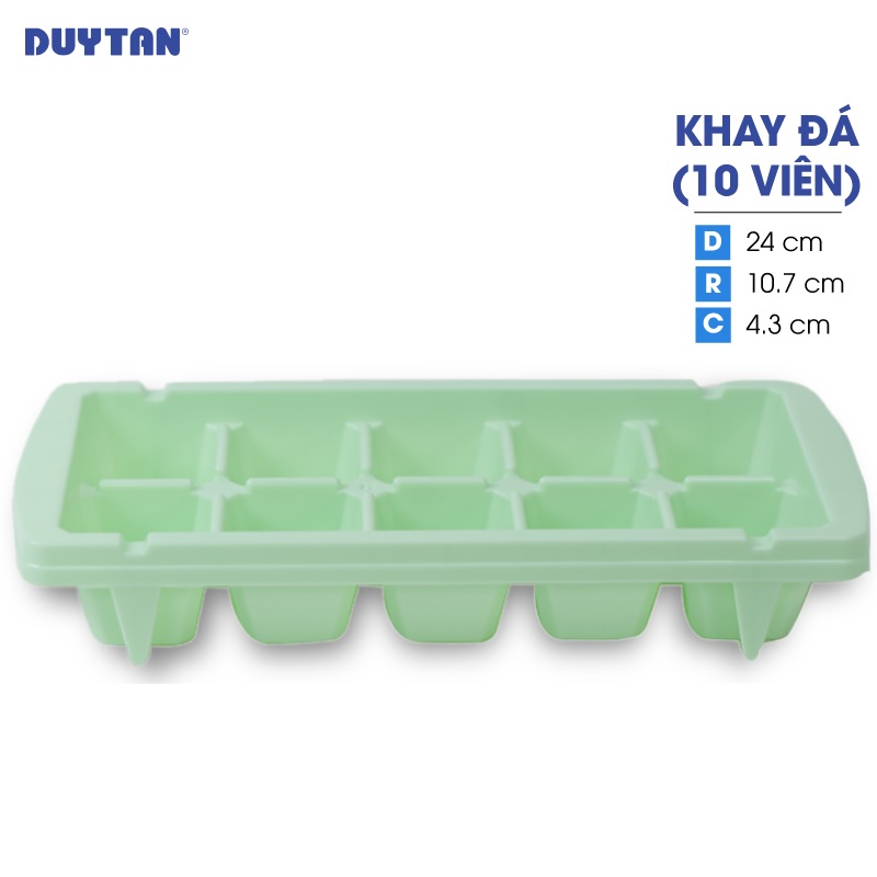 Khay đá 10 viên nhựa Duy Tân (24 x 10.7 x 4.3 cm) - 12996 - Giao màu ngẫu nhiên - Hàng chính hãng