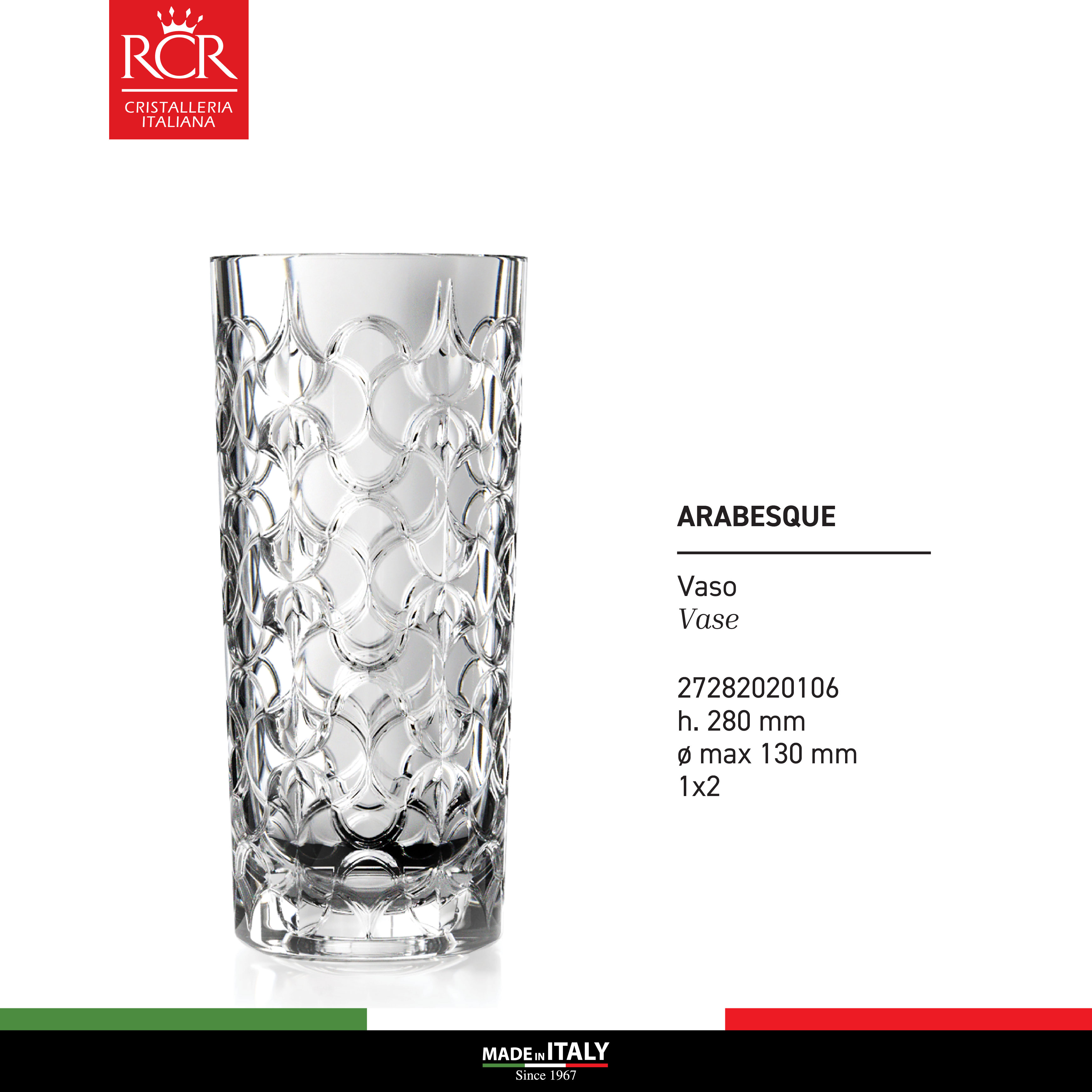 Bộ quà tặng RCR Ricco 01 Bình hoa Arabesque 28 cm