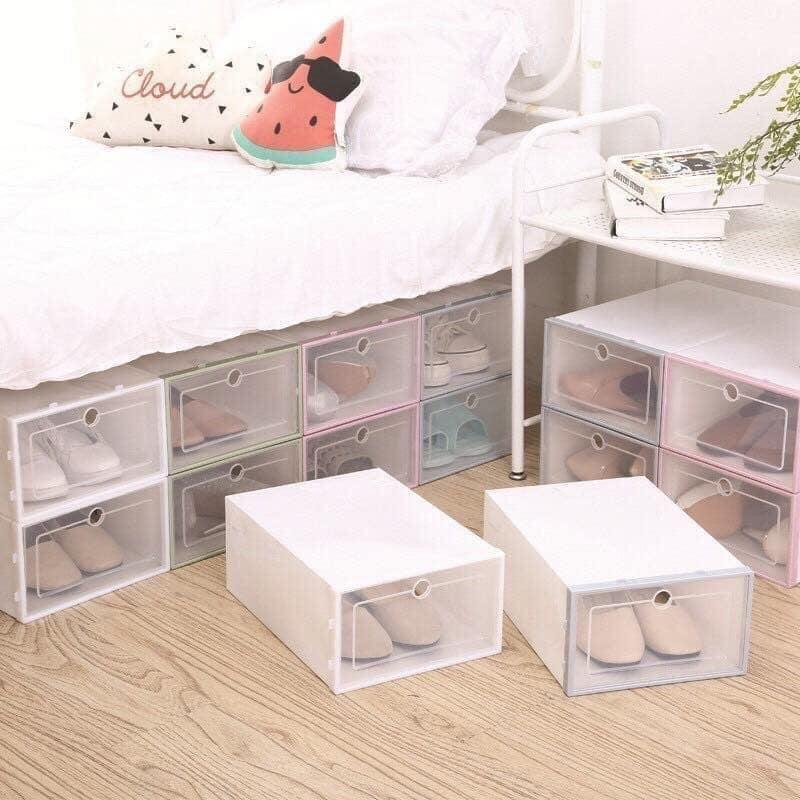 Combo 3 hộp đựng giầy dép trong suốt-sang trọng-chống bụi-chống ẩm mốc-dễ dàng lắp ráp,gấp gọn - Yumeshop94