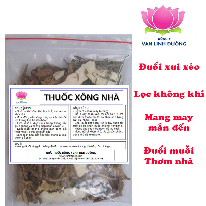 Thuốc xông nhà VLD đuổi xui xẻo, đuổi muỗi, lọc không khí, diệt khuẩn, làm sạch nhà