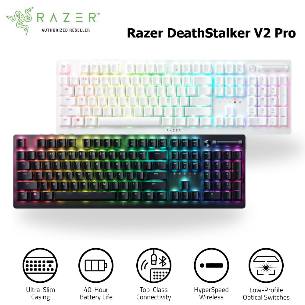 Bàn phím Razer DeathStalker V2 Pro-Wireless Low Profile Optical Gaming Keyboard_Mới, hàng chính hãng