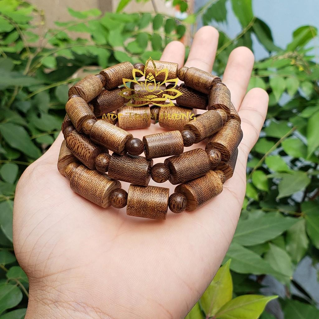 Vòng Tay Trầm Hương Cao Cấp Mộc Trầm Hương Trụ Trúc Size 10mm Trầm Tốc Việt Tự Nhiên - Mùi Dịu Nhẹ