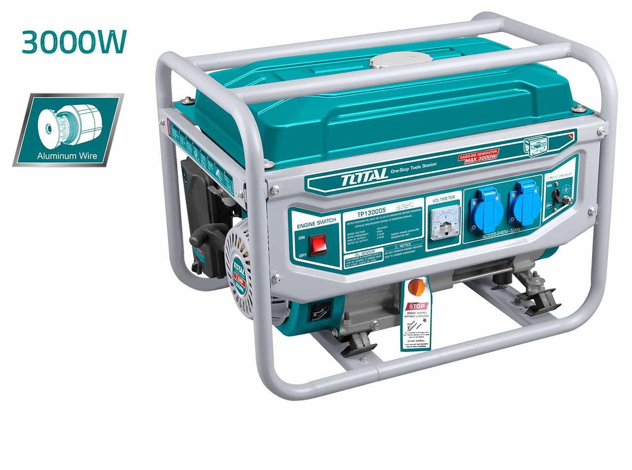 MÁY PHÁT ĐIỆN ĐỘNG CƠ XĂNG 3.0KVA TOTAL TP130005 - HÀNG CHÍNH HÃNG