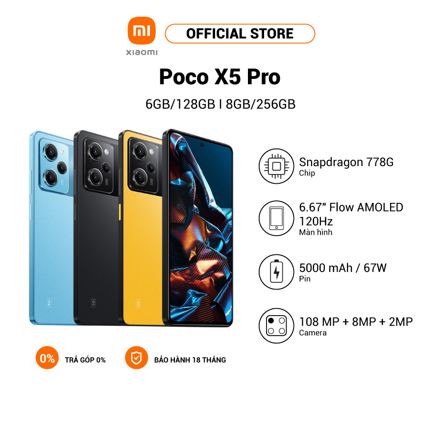 Điện thoại POCO X5 Pro 5G 6+128GB | 8+256GB - Hàng chính hãng