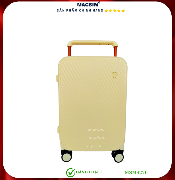 Vali cao cấp Macsim MiXi MSM9276 - Hàng loại 1 màu vàng ( 20 incher)