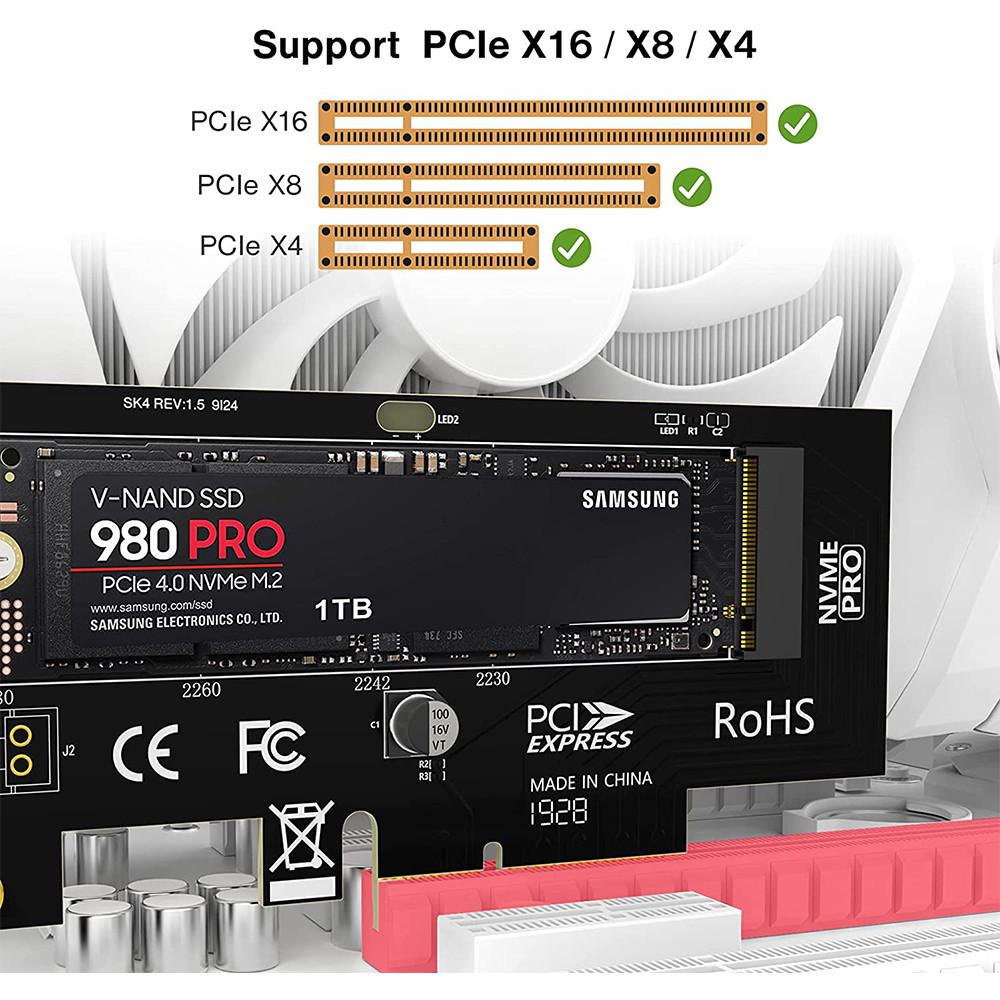 Bộ Chuyển Đổi ZoeRax NVME Pro M.2 NVME Pro SSD Sang PCIe 4.0 Thẻ Pcie Thẻ Hình Cho Máy Tính Card Âm Thanh Bộ Chuyển Đổi PCI Express M2