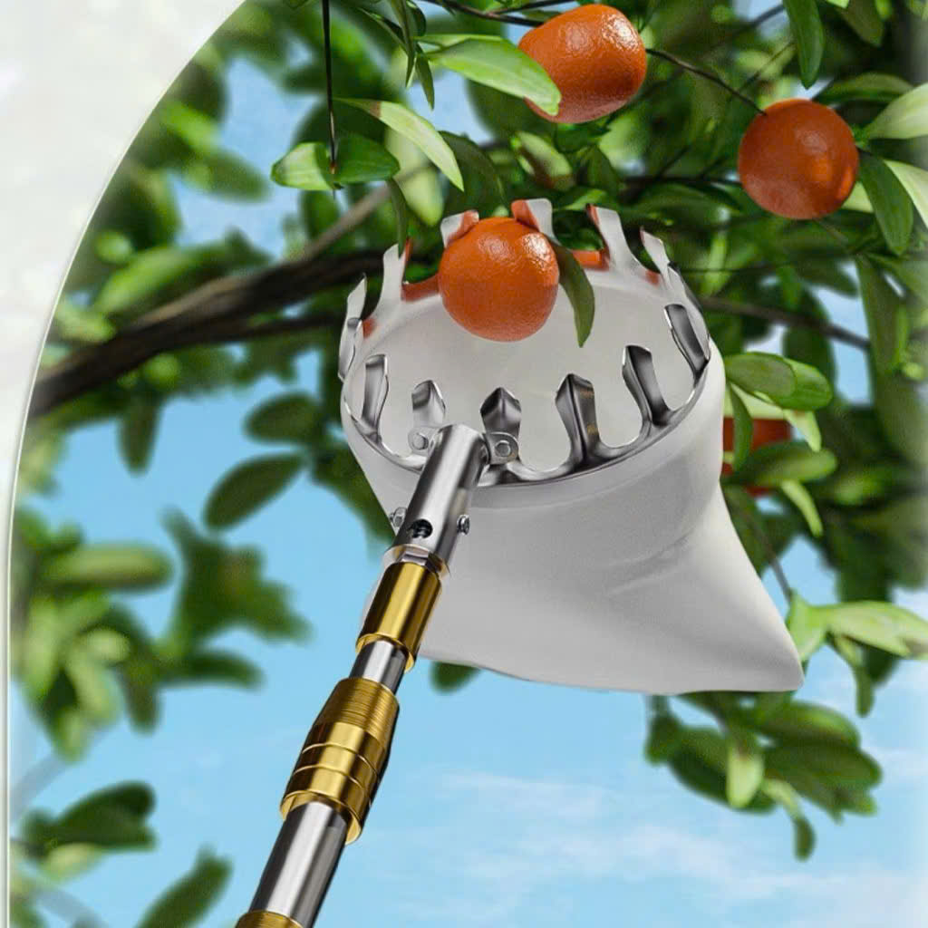 Sào Hái Trái Cây Đa Năng Inox Rút Dài 6M – Bộ Dụng Cụ Hái Quả Trên Cao Kèm 4 Phụ Kiện
