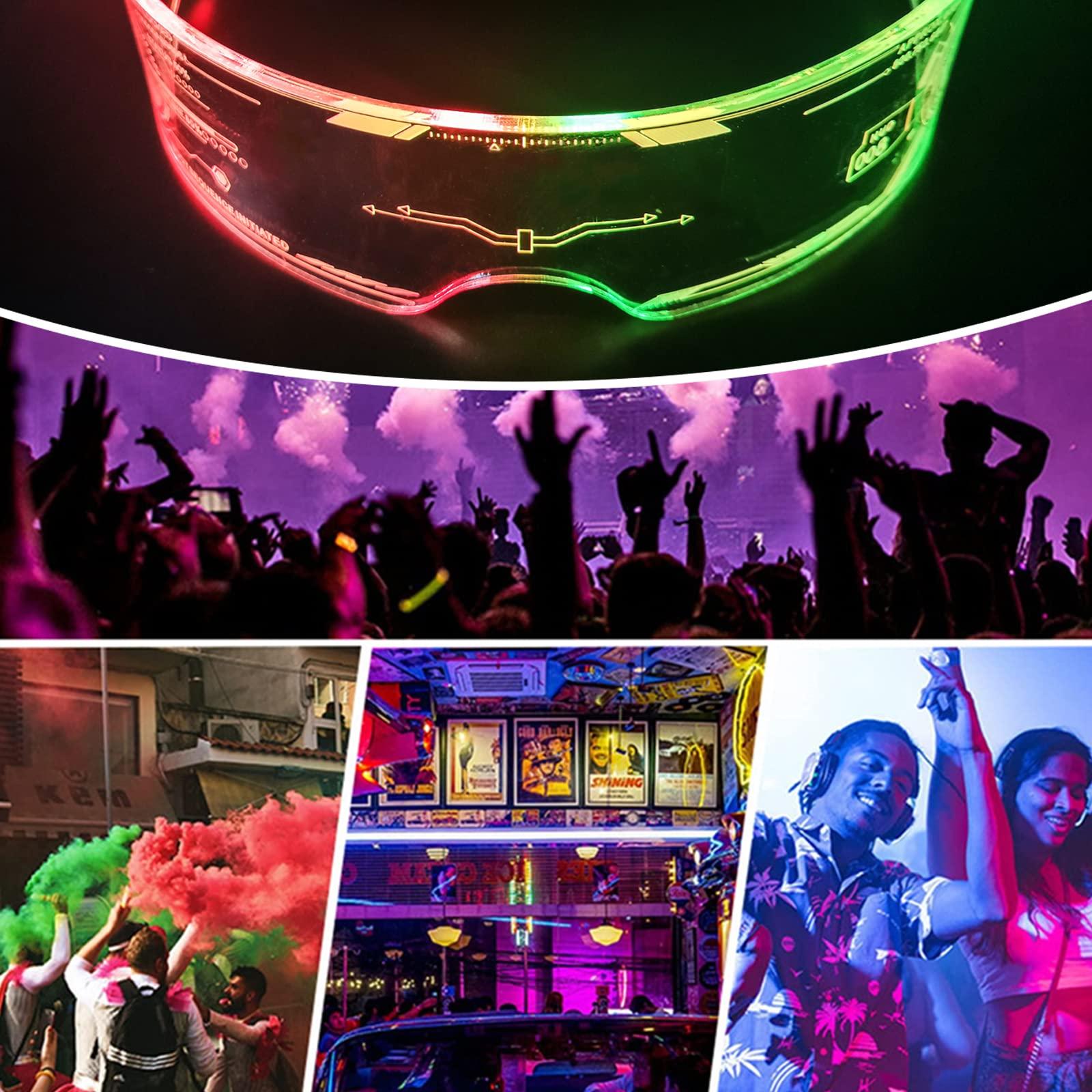 Kính LED Đảng Halloween, Kính râm Cyberpunk Light Up Tương lai