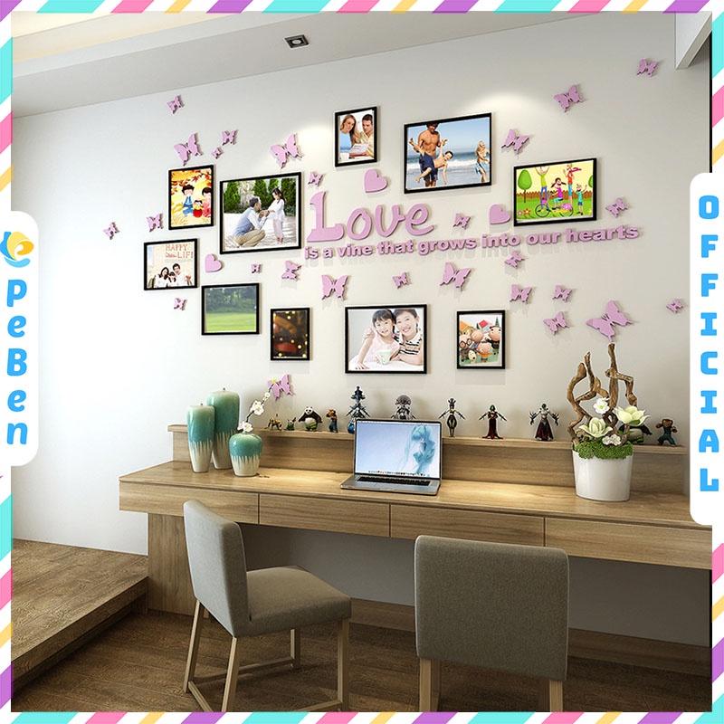 Tranh dán tường mica 3d decor khổ lớn khung ảnh lưu trữ khoảnh khắc trang trí phòng khách, phòng làm việc, phòng họp