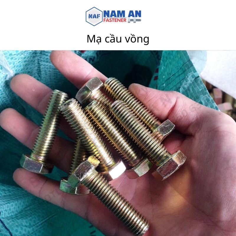 Bulong M10 cấp bền 8.8, bu lông lục giác M10, bu lông 8.8, độ dài 20->100 mm. Màu: Đen, Vàng, Trắng