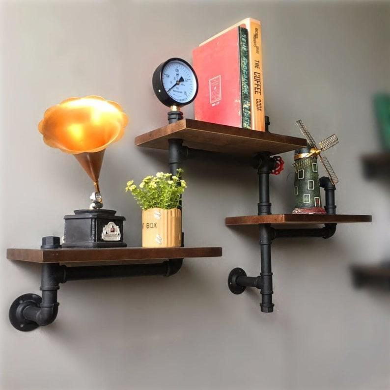 Bộ kệ ống nước treo tường trang trí nhà đẹp 2021, kệ ống nước trang trí để lọ hoa, đồ vật trang trí ph