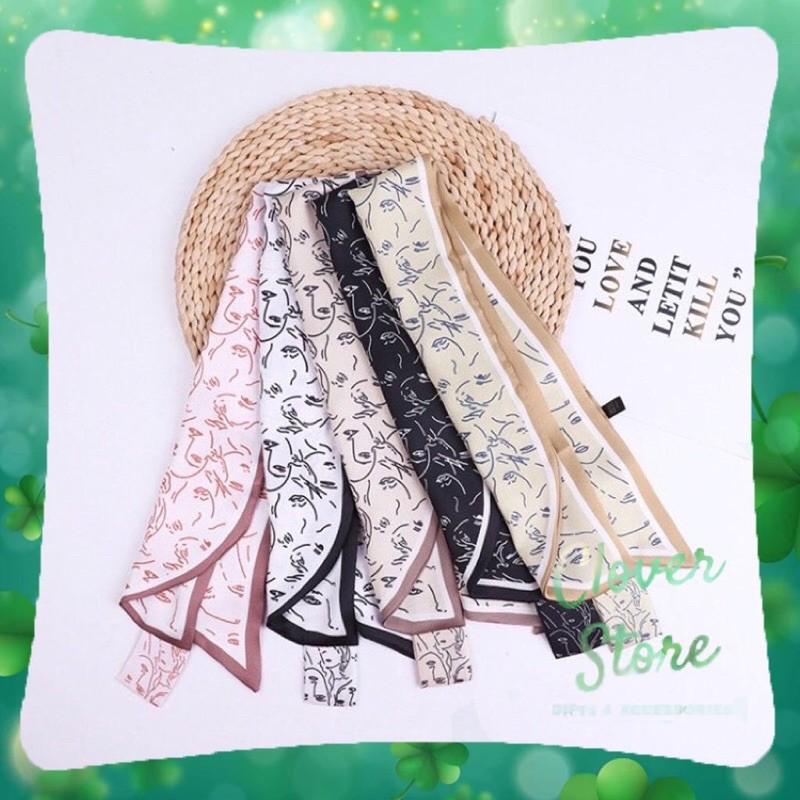 Khăn lụa mask vạt chéo phong cách