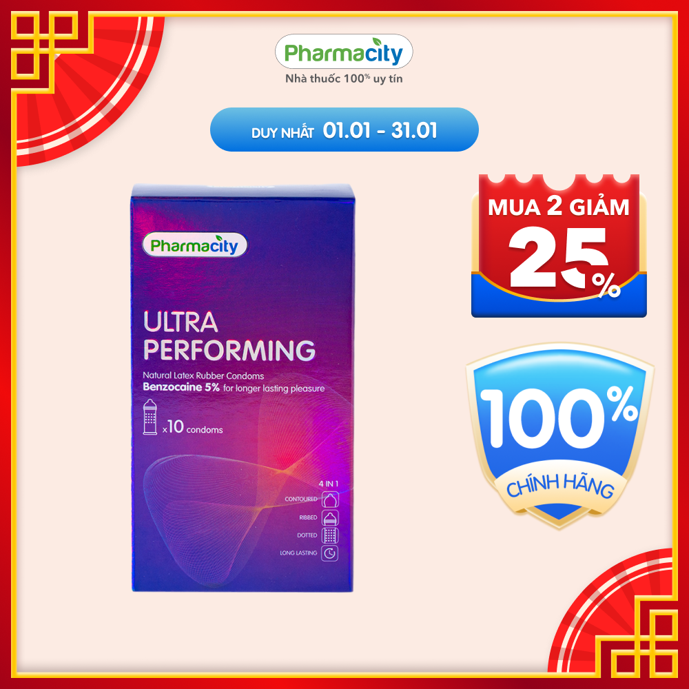 Bao cao su Pharmacity Ultra Performing N