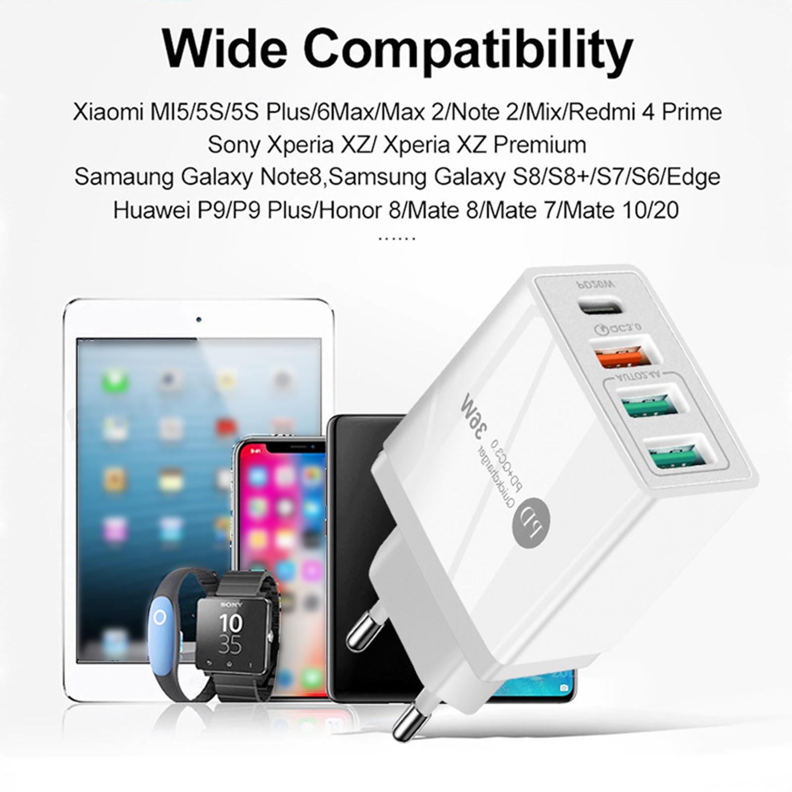 Bộ sạc ổ cắm tốc độ cao 4 cổng kiểu Anh
