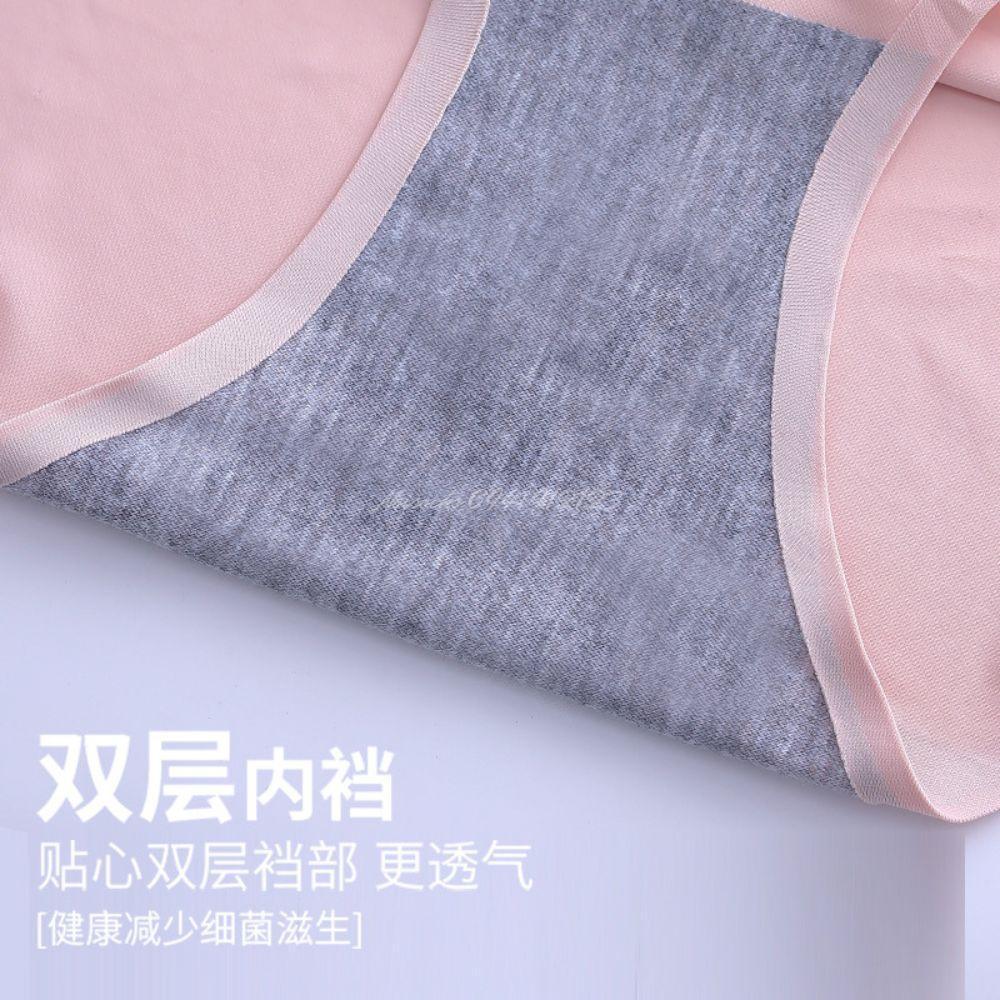 Quần lót nữ su trơn lạnh, không đường may, mềm mại, khángkhuẩn, chất LỤA BĂNG mát lạnh Women Tím - Hồng
