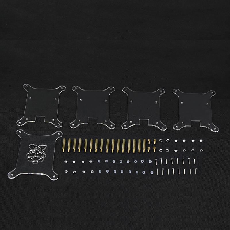 Acrylic Clear Case 4 Layer Enclosure for Pi 3 B+ / Pi 2