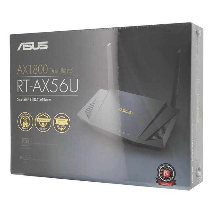 Gaming Router Wifi Asus RT-AX56U AX1800 WiFi 6 Băng Tần Kép AiMesh AiProtection MU-MIMO OFDMA - Hàng Chính Hãng