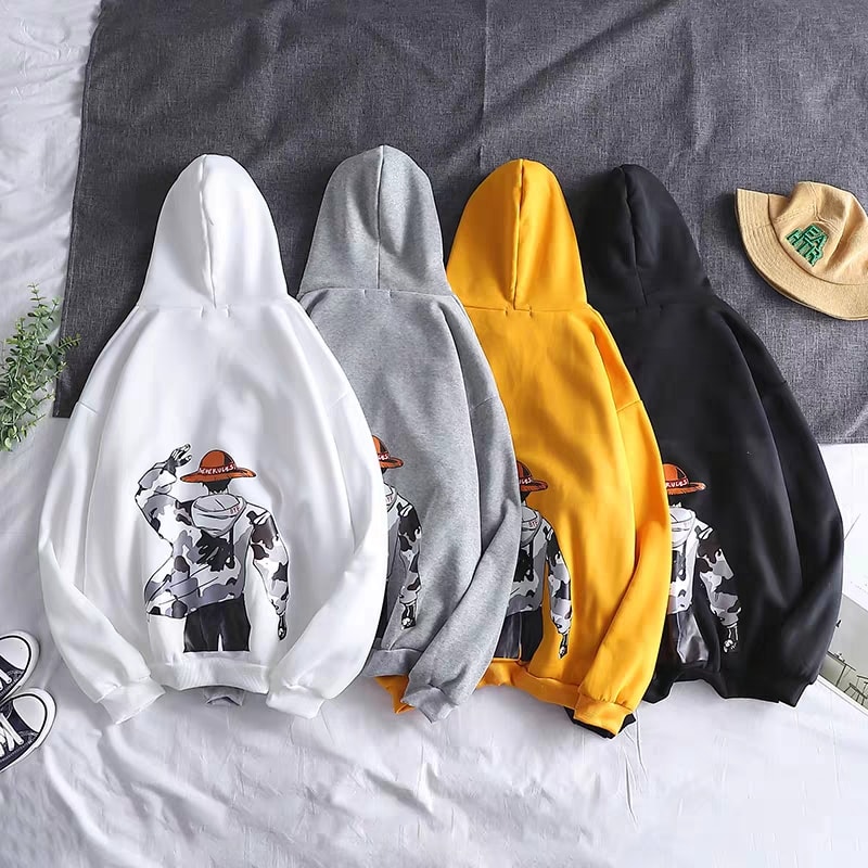 Áo Hoodie nỉ ngoại lu.f.fy đủ màu