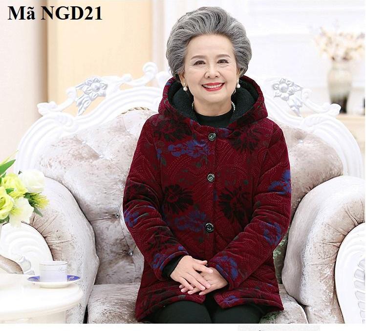 Áo khoác lót lông người già, người lớn tuổi
