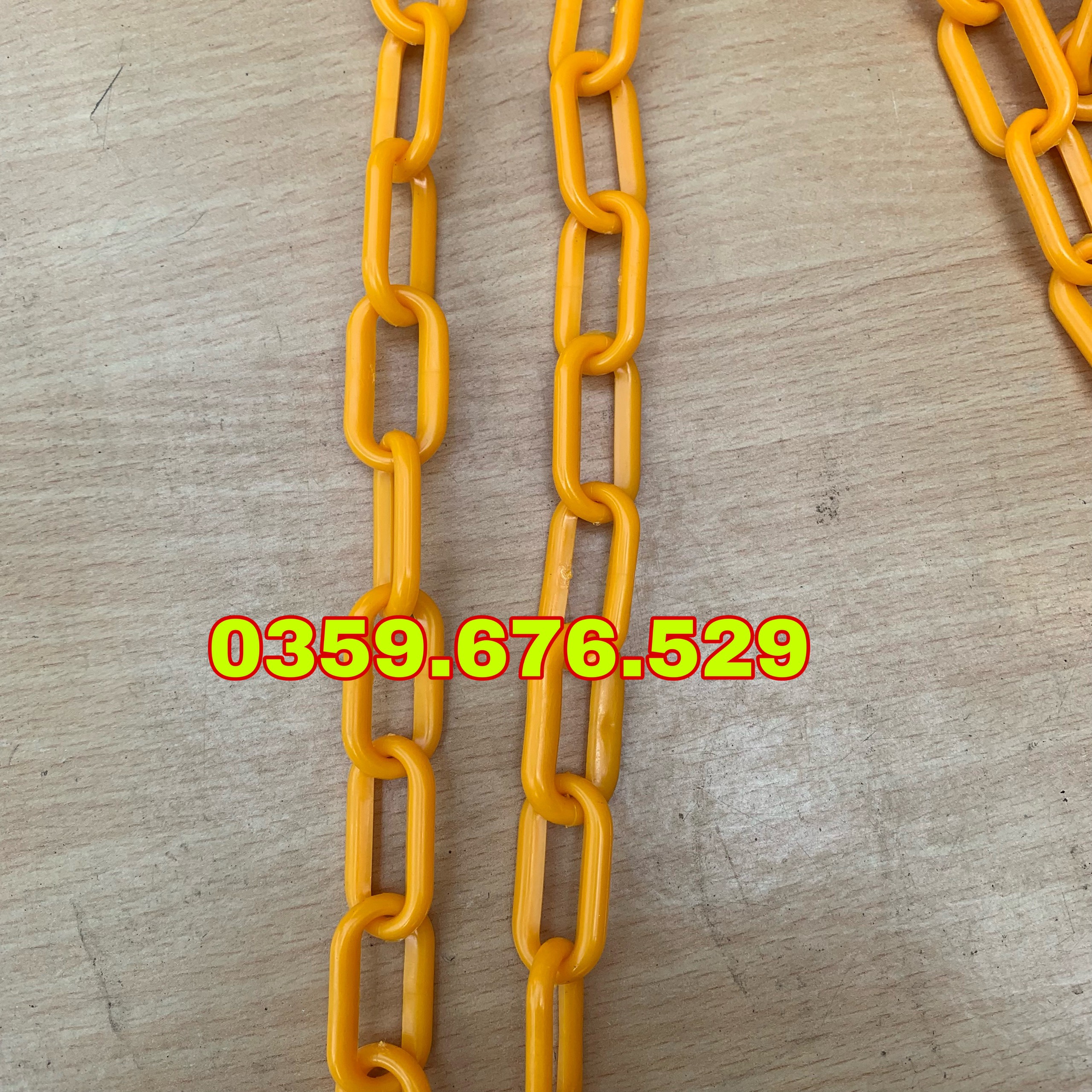 DÂY XÍCH NHỰA MÀU VÀNG DÂY XÍCH AN TOÀN 25 MÉT