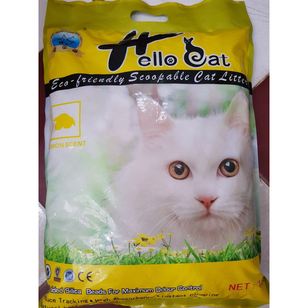 Cát vệ sinh cho mèo HELLO CAT 10L - Cát Hút ẩm tốt, mùi dễ chịu