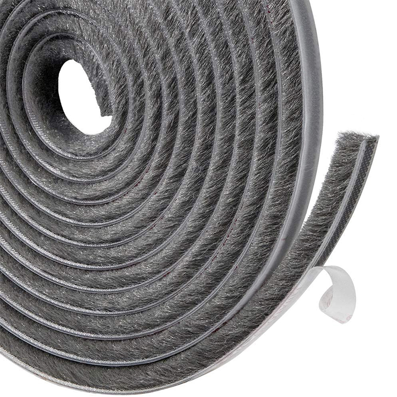 Ron lông nheo, gioăng sợi lông DOORSEAL dán khe hở khung cửa ngăn bụi côn trùng, gió lùa