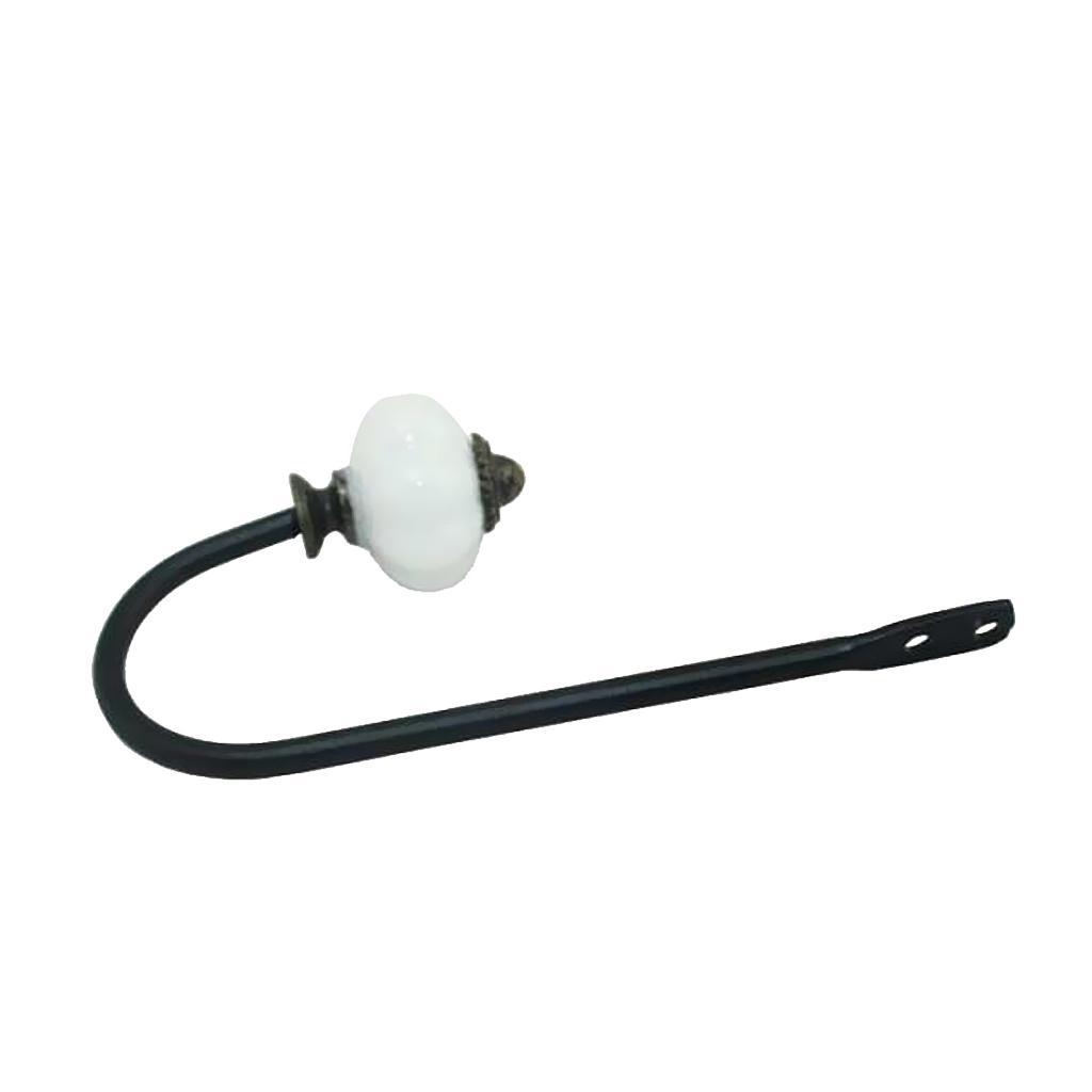 2x European Single&Double Heads Wall Hooks Holder Key