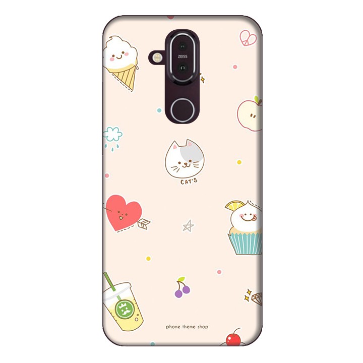 Ốp lưng dành cho điện thoại Nokia 8.1 Mèo Con