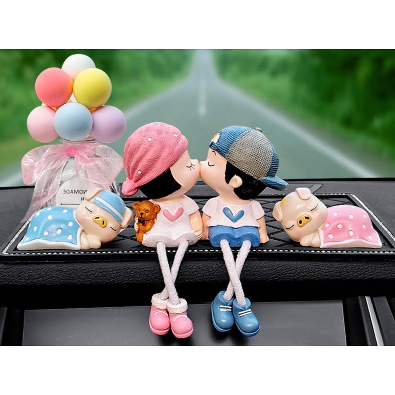 Set decor hạnh phúc trang trí taplo ô tô, taplo xe hơi.- Hoàng Đông Shop