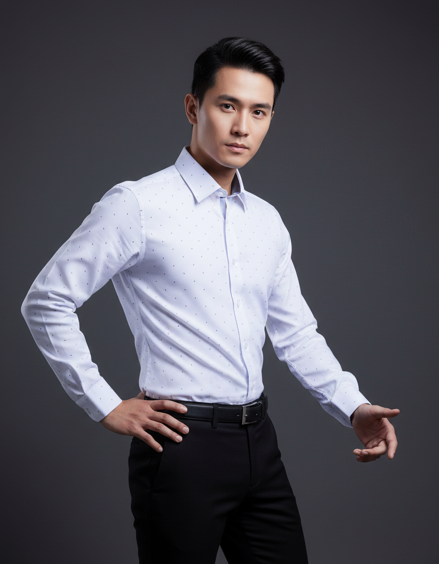 Áo sơ mi tay dài Khatoco  (S-2XL)