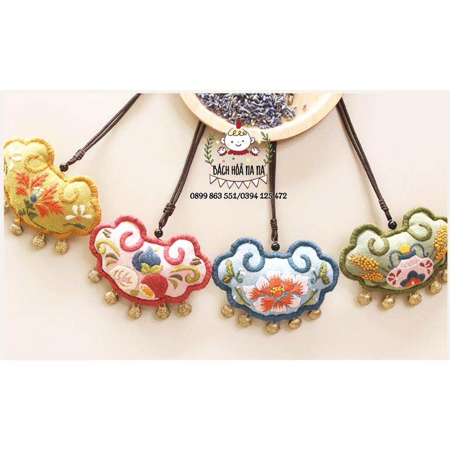 Bộ KIT Tự Thêu khánh trường mệnh, cầu bình an , tình yêu, may mắn - bộ KIT tự làm Nana Shop Handmade