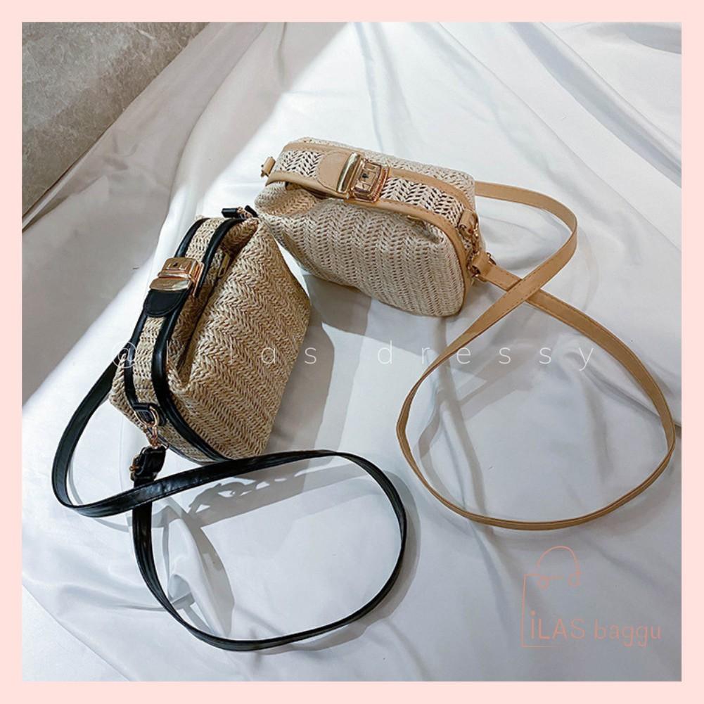 Túi Cói Đeo Chéo LILAS Baggu Vintage Công Sở