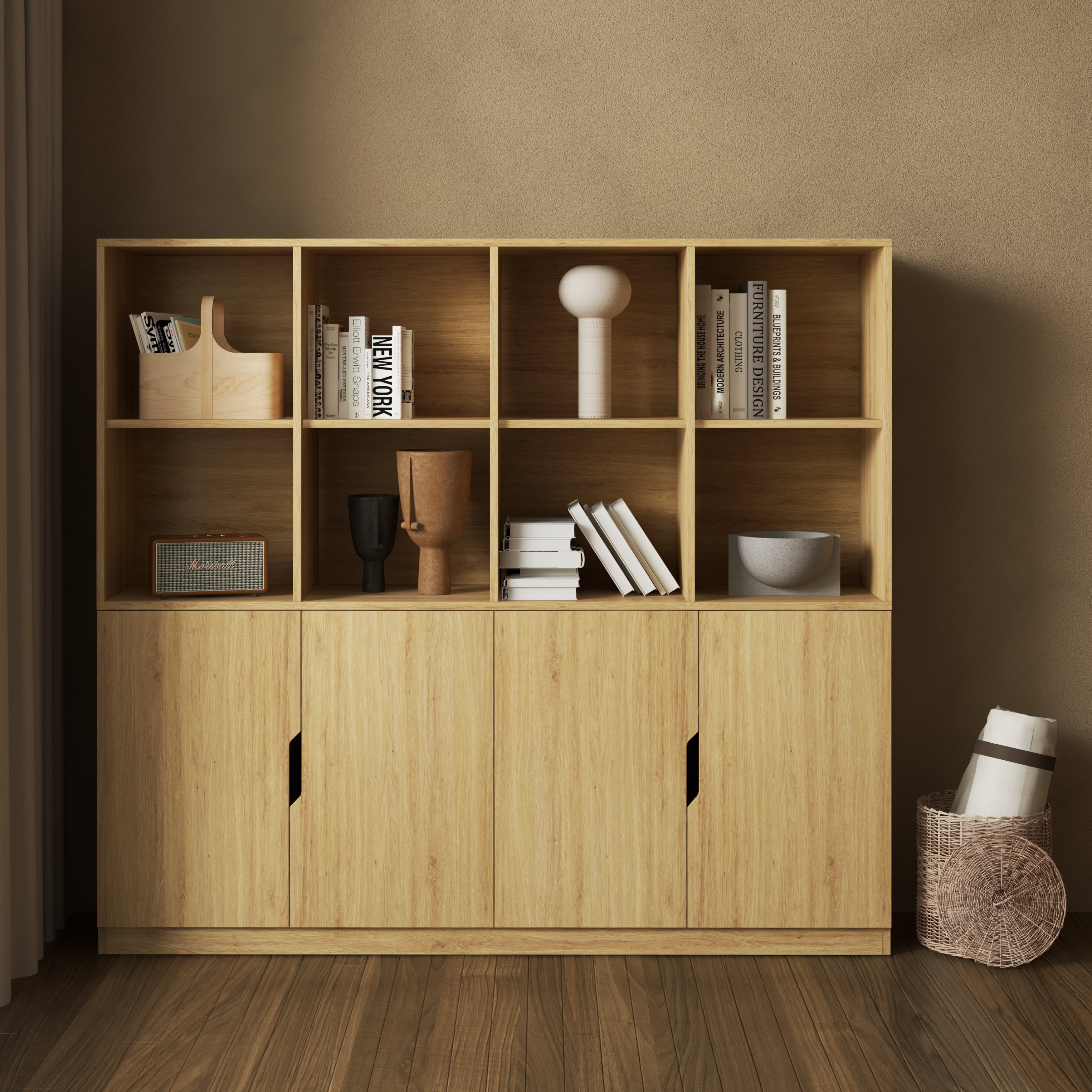 [Happy Home Furniture] DASH, Tủ đựng đồ nhiều ngăn,  168cm x 35cm x 152cm ( DxRxC), TCM_026