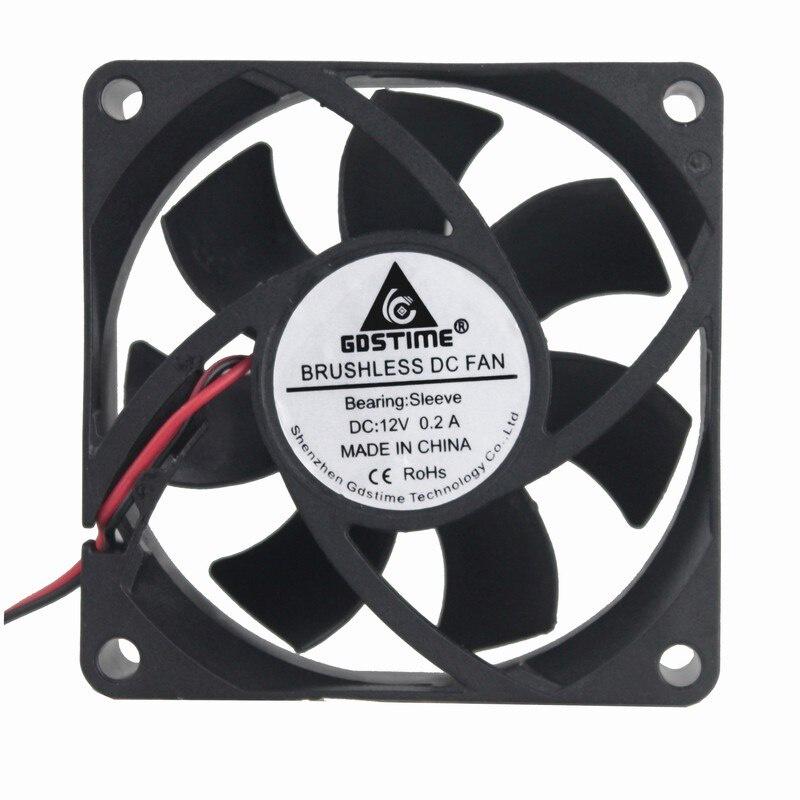Gdstime 1 Pcs 1Pin 70mm x 11mm PC Case Cooling Fan 11V Computer Case Cooler 70x70x11mm DC Brushless Cooling Fan 7cm 7011s