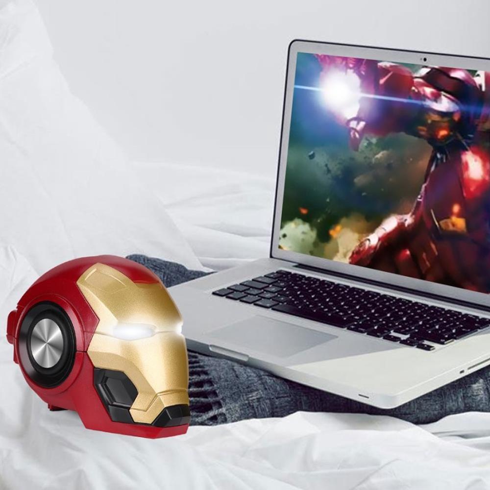 Loa bluetooth VINETTEAM MK-46 ,loa bluetooth không dây 4.2 siêu anh hùng có led ở mắt ,pin 1200mah ,hỗ trợ FM ,thẻ TF, MP3, jack 3.5mm dành cho điện thoại, pc -hàng nhập khẩu