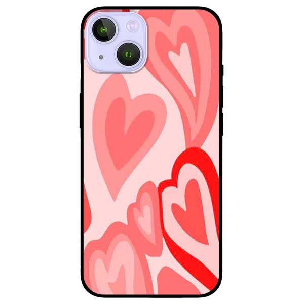 Ốp lưng dành cho Iphone 13 Mini - Iphone 13 - Iphone 13 Pro -  Iphone 13 Pro Max - Tim Viền Hồng