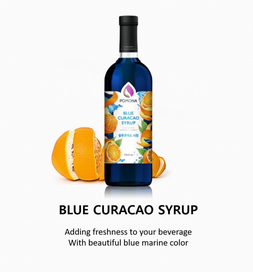 Sirô hương Vỏ cam xanh Pomona - Pomona Blue Curacao Syrup