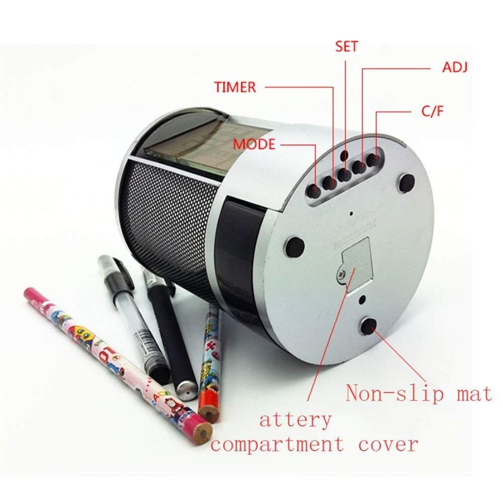 Pen Holder for Home  Office, Desk Supplies Organizer with Digital LCD Screen