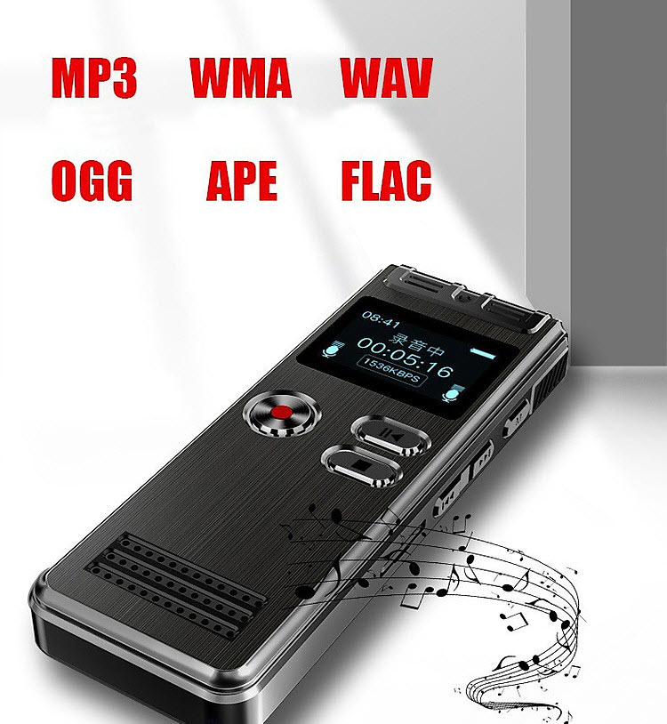 Máy Ghi Âm Chuyên Nghiệp GH-Q6 8G Màn Hình LCD Tích Hợp Loa Ngoài - Có Hỗ Trợ Nghe Nhạc MP3 AnZ