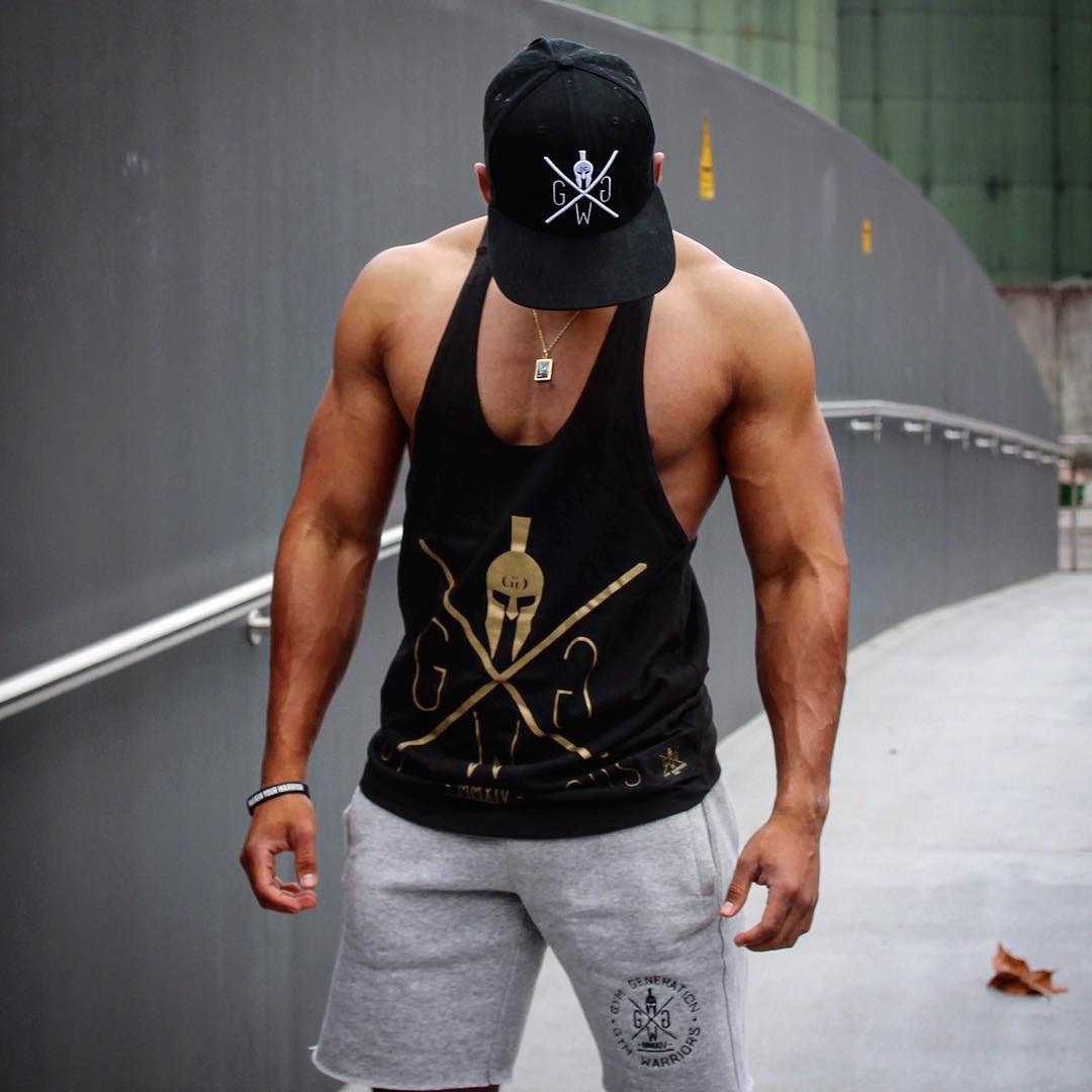 Áo ba lỗ nam tập gym GWG gym warriors MMXIV chất cotton co giãn 4 chiều mềm mại mát