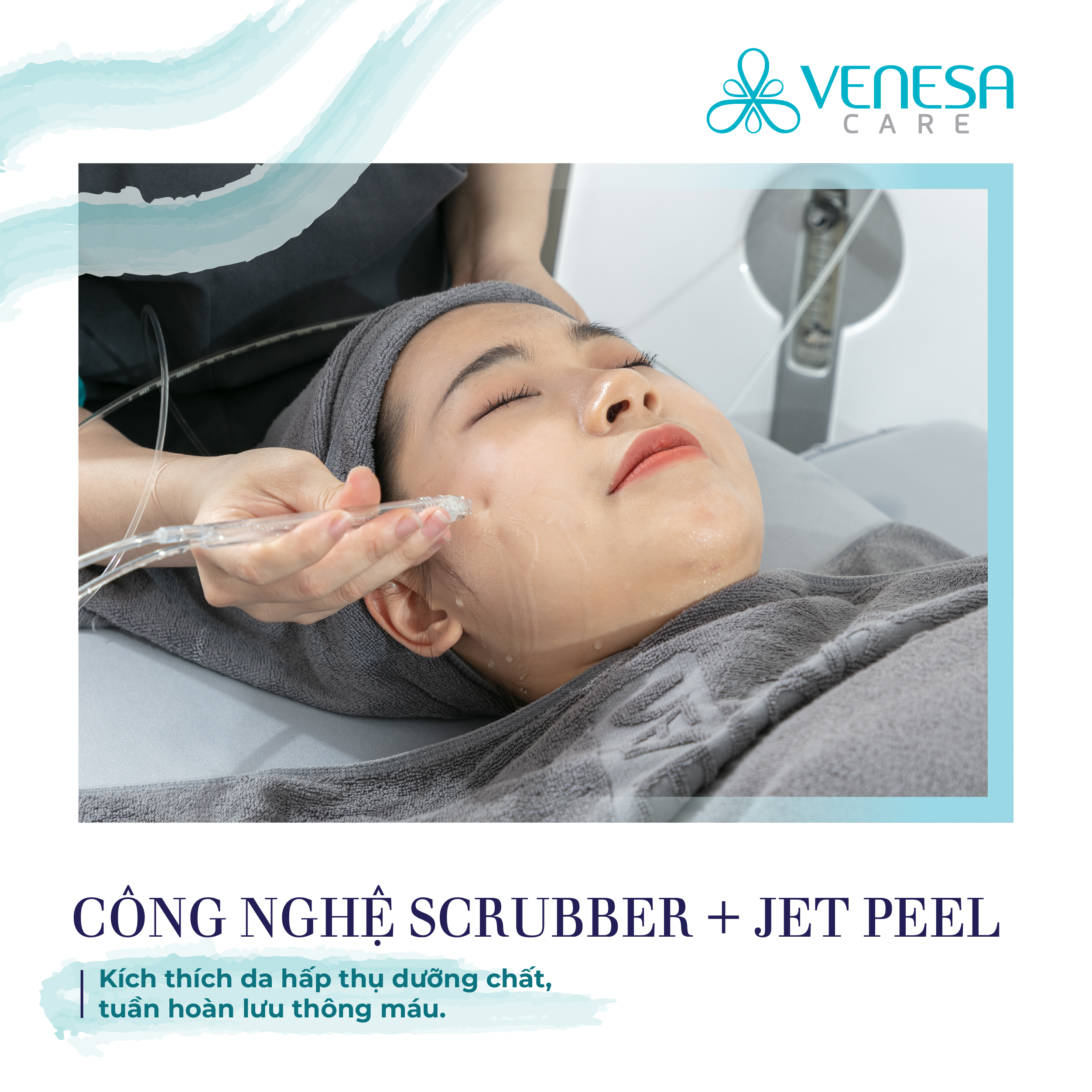 Da căng bóng mịn màng (Gói Scrubber + Jet Peel) -1 buổi