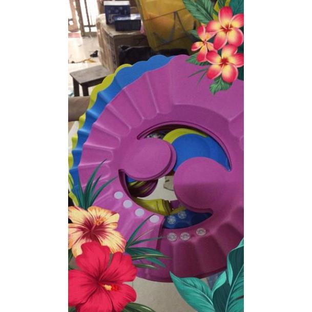 Mũ tắm cho bé - Nón Tắm chắn nước có vành che tai cho bé Duashop